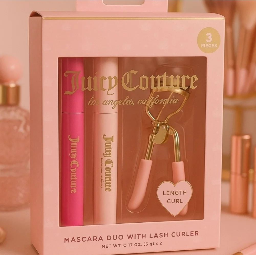 🩷🔹️Juicy Couture Mascara Duo And Lash Curler Intense Volume Luscious Lashes